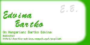 edvina bartko business card
